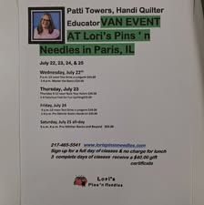 Patti Towers/ Handi Quilter Van Event 2026
